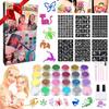 Glitter Tattoos Large Mega Set For Tattoos Stencils Glitter Gift Diy