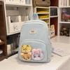 Schoolbag fog sweet waxy doll sweet and cute backpack kindergarten middle and large class bag spring outing research light small backpack