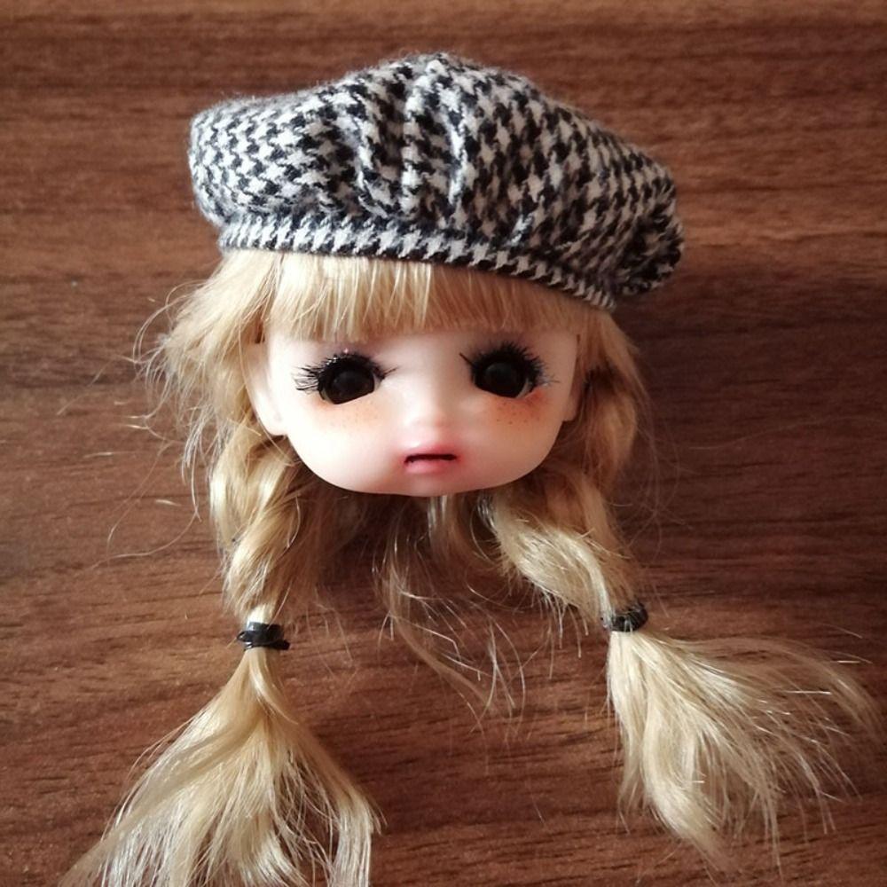 

Аксессуары «сделай сам», 1/12 куклы BJD, берет, шапка, плюшевая одежда для BJD, модная шерстяная шапка OB11 для девочек