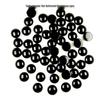 Half-Round Flat-Bottom Eye Plush Toy with Black Bean Eyes - Animal & Human Figures Bead Accessories