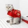 Katze Chinesisches Neujahr Kostüm Umhang Frühlingsfest Hundeumhang Verkleidung Kleidung Festkostüm Foto Outfit für Haustiere