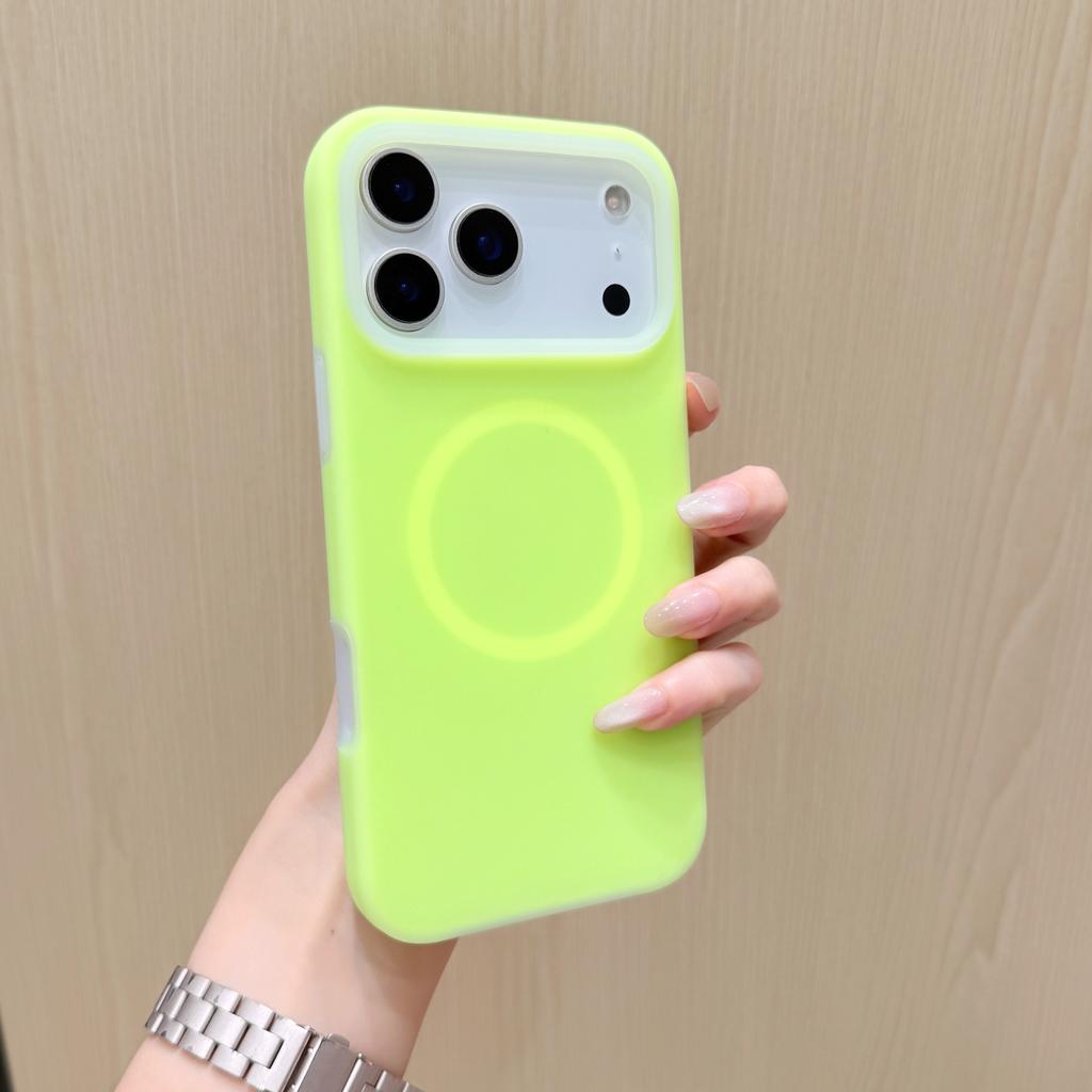 Frosted Jelly ForMagsafe Silicone Case ForiPhone 17 Air 16 15 14 13 12 11 Pro Max Fluorescent Color Magnetic Shockproof Cover