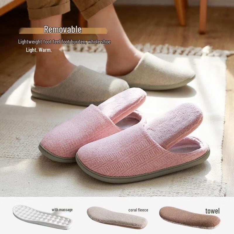 JingJingRS Detachable Warm Home Slippers