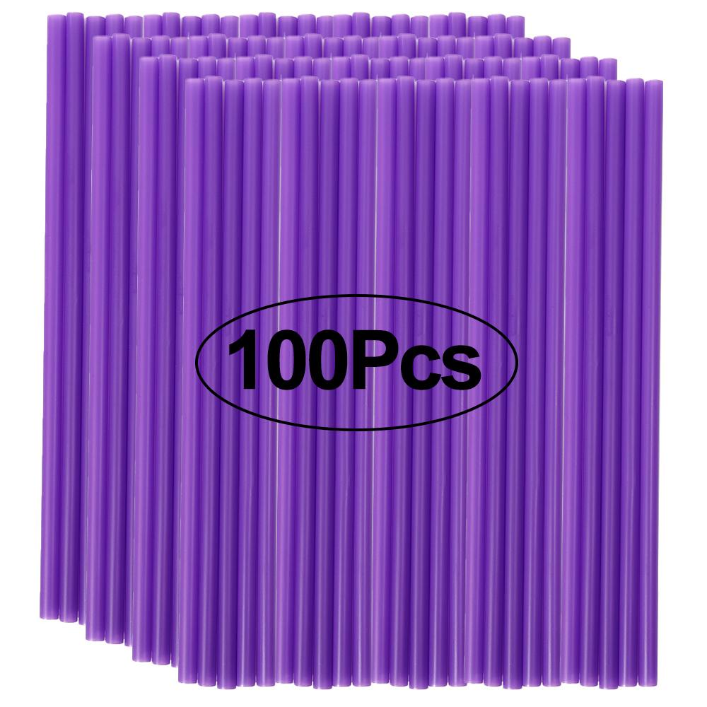 100Pcs Disposable Plastic Straws Colorful Bubble Milk Tea Cocktail Drinking Straws Party Birthday Supplies Kitchen Accessories
