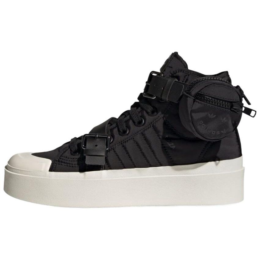 Adidas Originals Nizza Bonega Comfortable Non-Slip Durable High-Top Skate Shoes Women Skate Shoes Black White GW6760