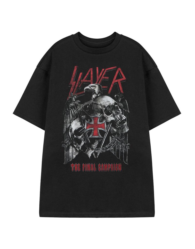 T-shirt Manches Courtes Slayer Unisexe Noir Produit Officiel