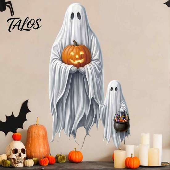 Removable Wall Decals for Kids Room Halloween Ghost Window Stickers, PVC Decals, Peel And Home Decor Stick Self-Adhesive Stickers Holiday Party