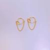 Korean Style Fashion Jewelry 18K Gold Plated 925 Sterling Silver Tassel Chain Hoop Earring for Women Silver Earring Jewelry