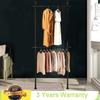 Bymaocar 2 Tiers Household Thicken Stainless Steel Poles Telescopic Drying Hanger Rack Storage Holder Adjustable Height & Length