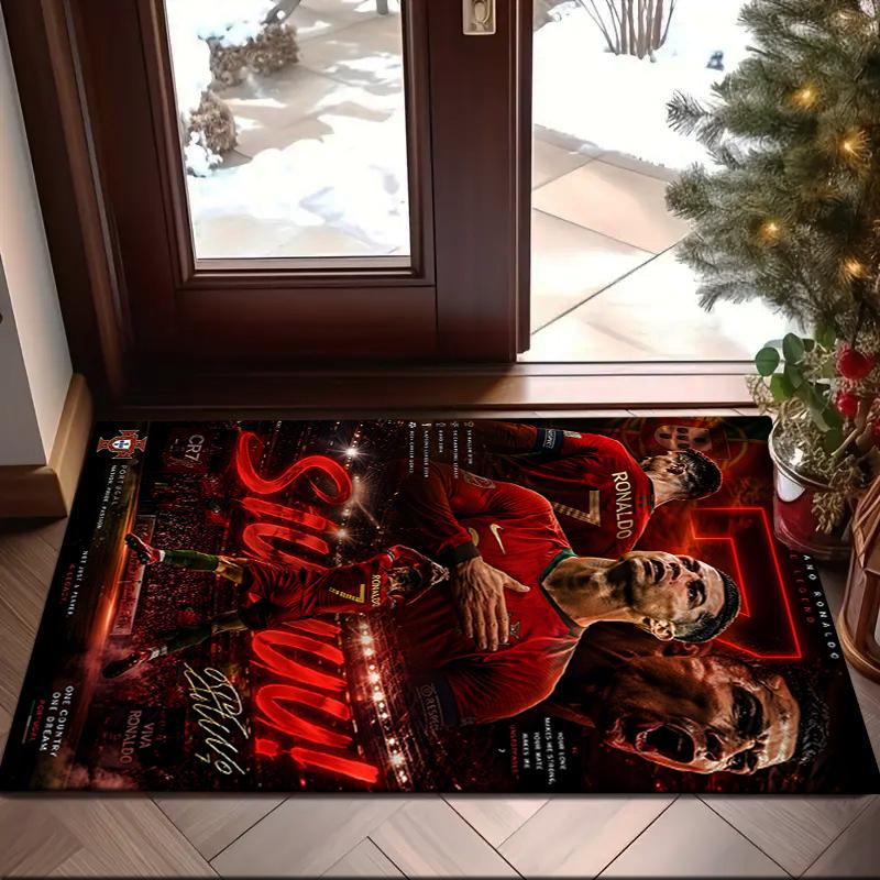 1PC Man United Soccer Action Rug Game Carpet, Floor Mat for Bedroom Living Room Entryway Rug, Home Decor Idea Gift for Christmas birthday