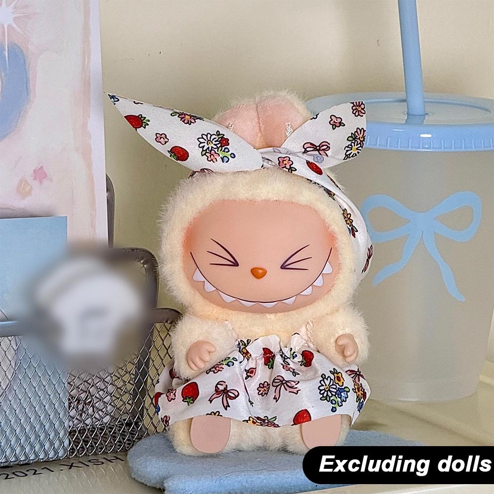For 17cm Labubu Doll Clothes Fashion Clothes Dress Doll Clothes Color Match Overalls Dolls Accessories Cute Decoration Little Clothes