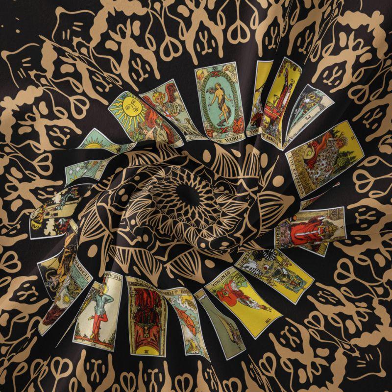 Tarot Zodiac Wheel Wall Tapestry Black Background Sun Moon Face Twelve Constellation Card Astrology Occult Mystical Decor