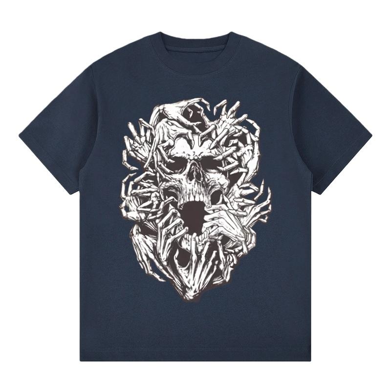 Y2k Crew Neck Pure Cotton TShirt Trendy Loose Short Sleeve Top Comfortable Fashion High Street Cool Stylish Tees for Men Women