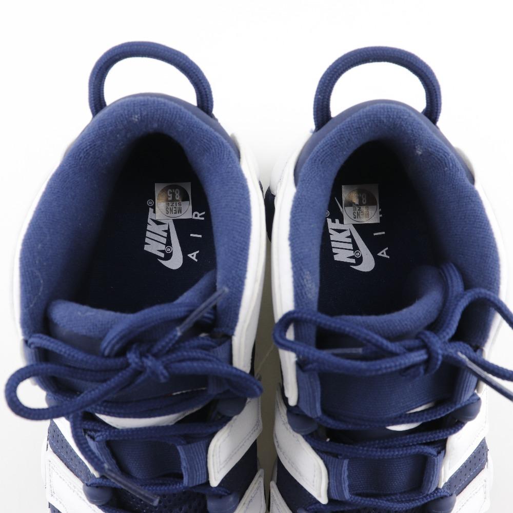 Nike Air More Uptempo Olympics Sneakers 414962-104 AIR MORE UPTEMPO OLYMPIC White / Navy Leather Mens Used