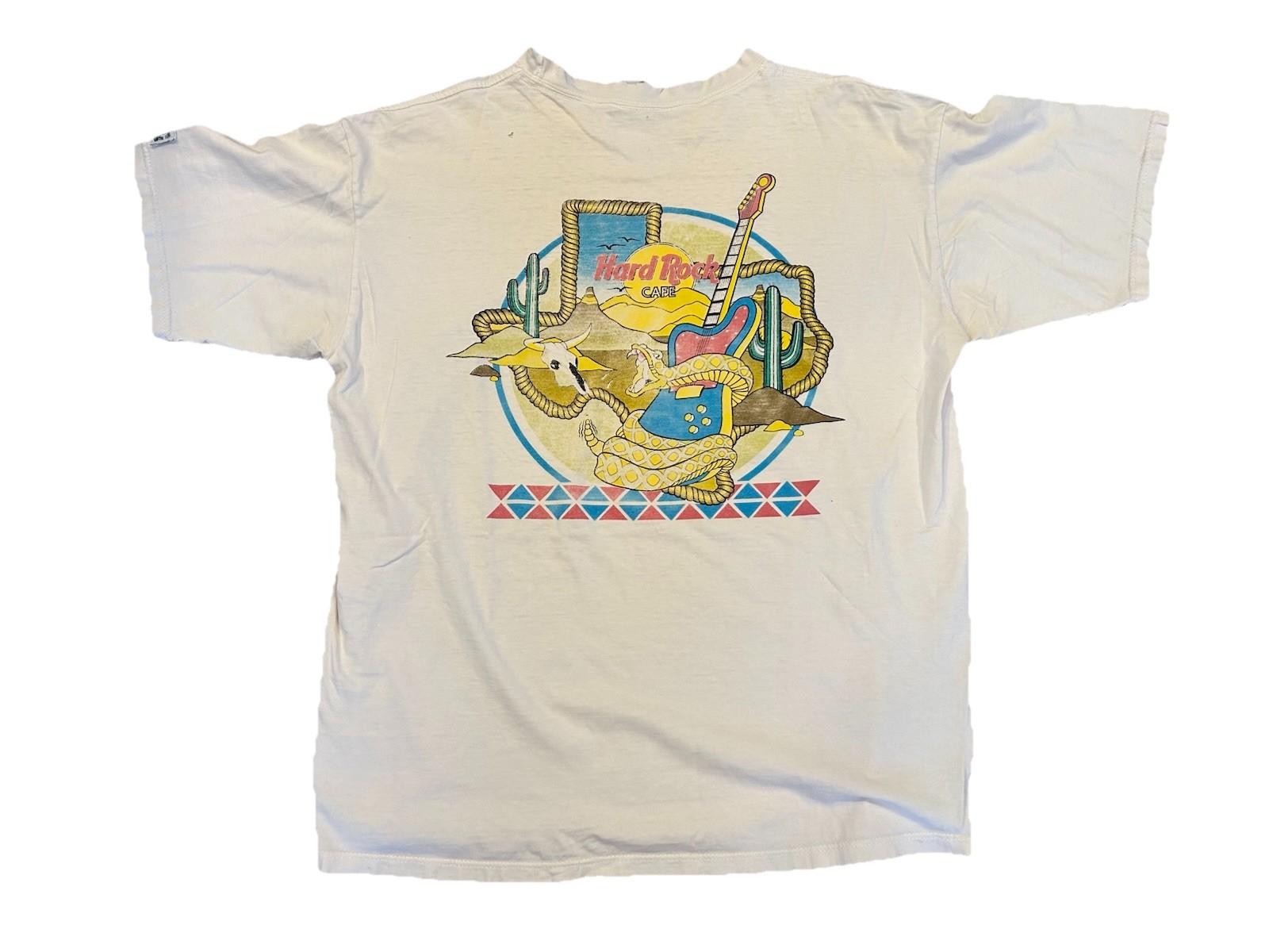 Vintage Hard Rock Cafe San Antonio Shirt XL 90s Snake Guitar USA Distressed Unisex T-Shirt L