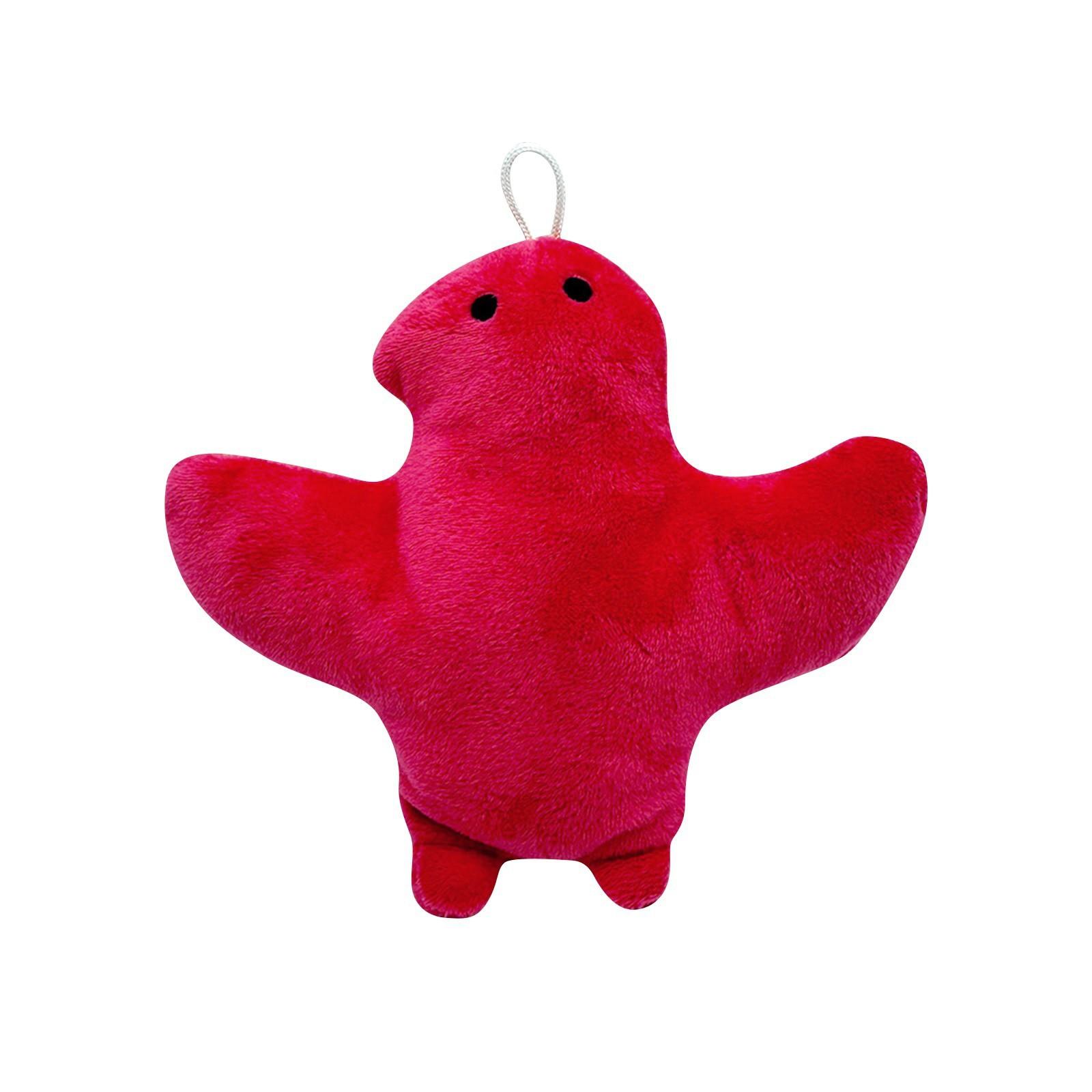 

Красные птицы, наполненные плюшевыми куклами вокруг комикса, креативная декоративная игрушка красный