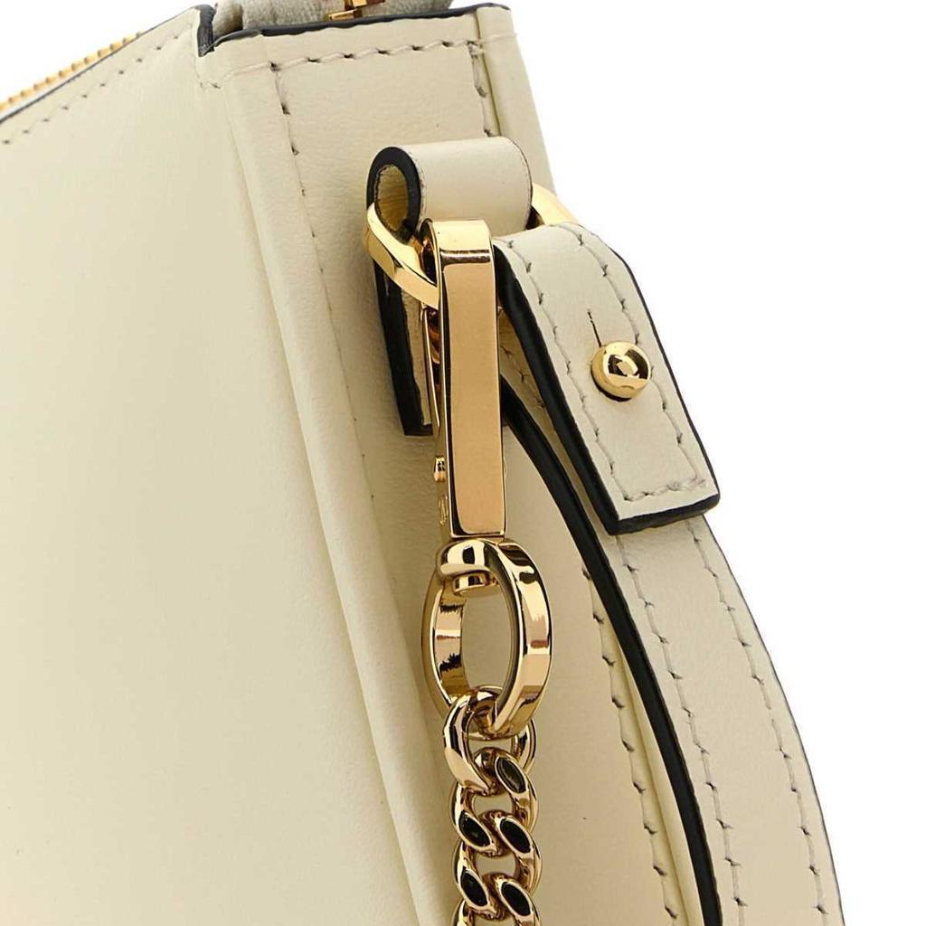 Valentino Vlogo Chain Strap Zipper Closure Leather Mini Shoulder Bag Women Shoulder Bag Ivory W2P0AA9MIM098