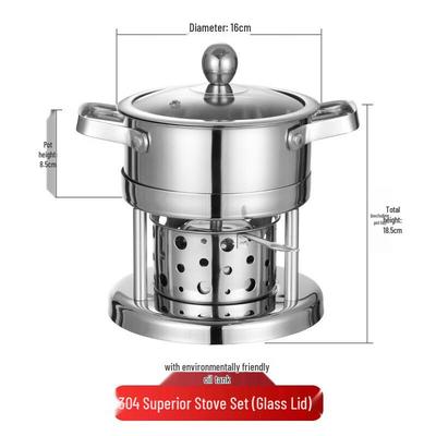 Mini Persönlicher Edelstahl Gas Hot Pot