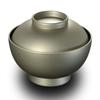 4.6-inch Zoni Bowl with Lid, Silver Finish, Modern Lacquerware, Atakaya, Made In Japan, Dishwasher Safe, Suitable for Stews, Rice Bowls, Japanese Tabl