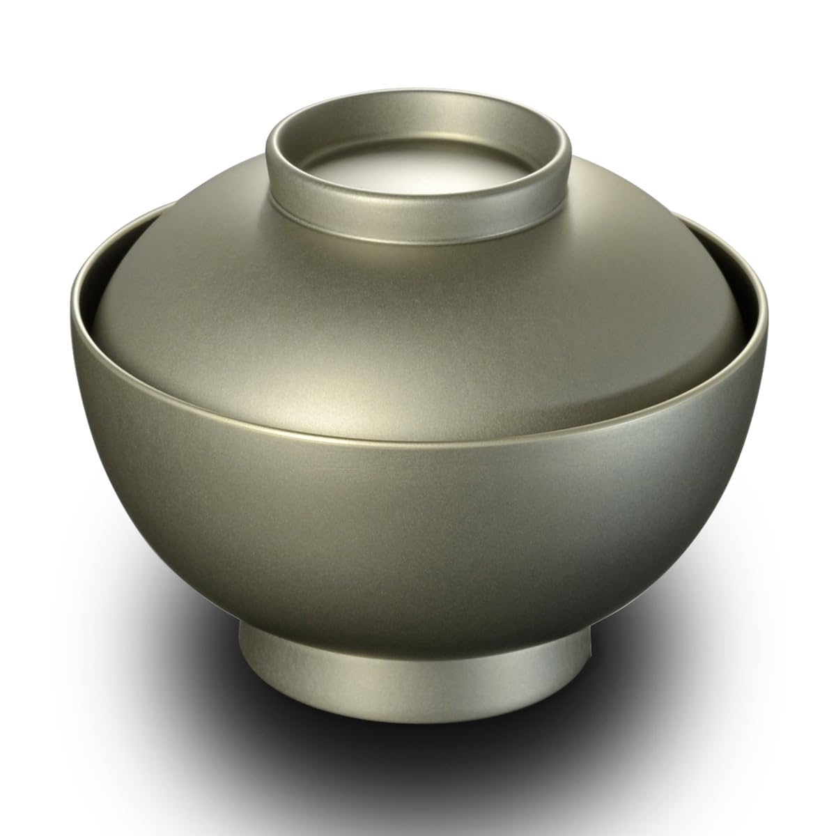 

4.6-inch Zoni Bowl with Lid, Silver Finish, Modern Lacquerware, Atakaya, Made in Japan, Dishwasher Safe, Suitable for Stews, Rice Bowls, Japanese Tabl