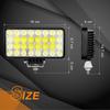 KAWELL 96W LED Work Light, Wide Angle LED Floodlight, 12V, Rectangular, Wide Angle Type, Dustproof and Waterproof, 12V/24V Universal, for Agricultural