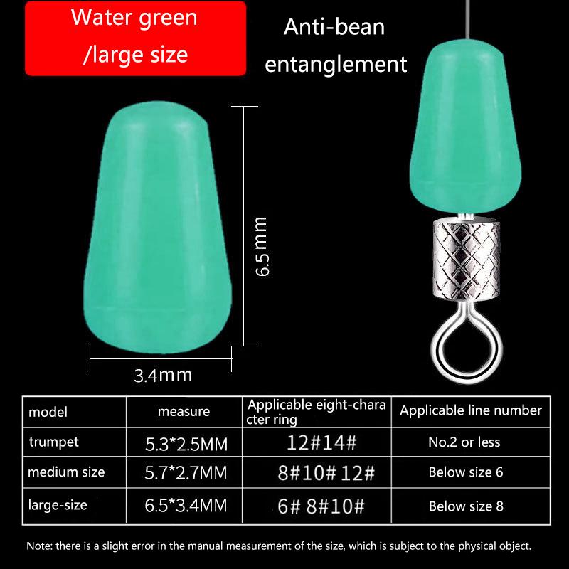 

100Pcs High-Quality Silicone Blue Oval Space Beans Sea Carp Fly Fishing Bobber Rubber Stopper Fishing Float for Anglers