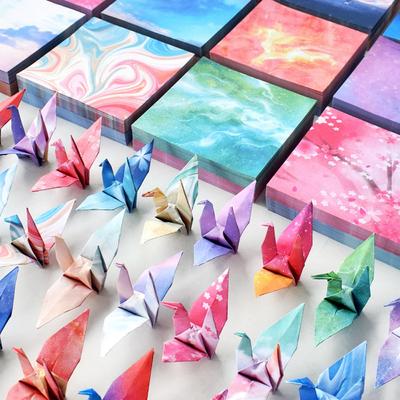 400 Piezas Papel Plegado Colorido Hecho a Mano Scrapbooking Constelaciones Papel de Origami Regalo DIY