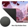 Japanese Anime-style Mousepad, Large Gaming Mouse Pad Featuring Anime Game Cityscapes, Non-slip Desk Mat, Dimensions 800x300x3mm