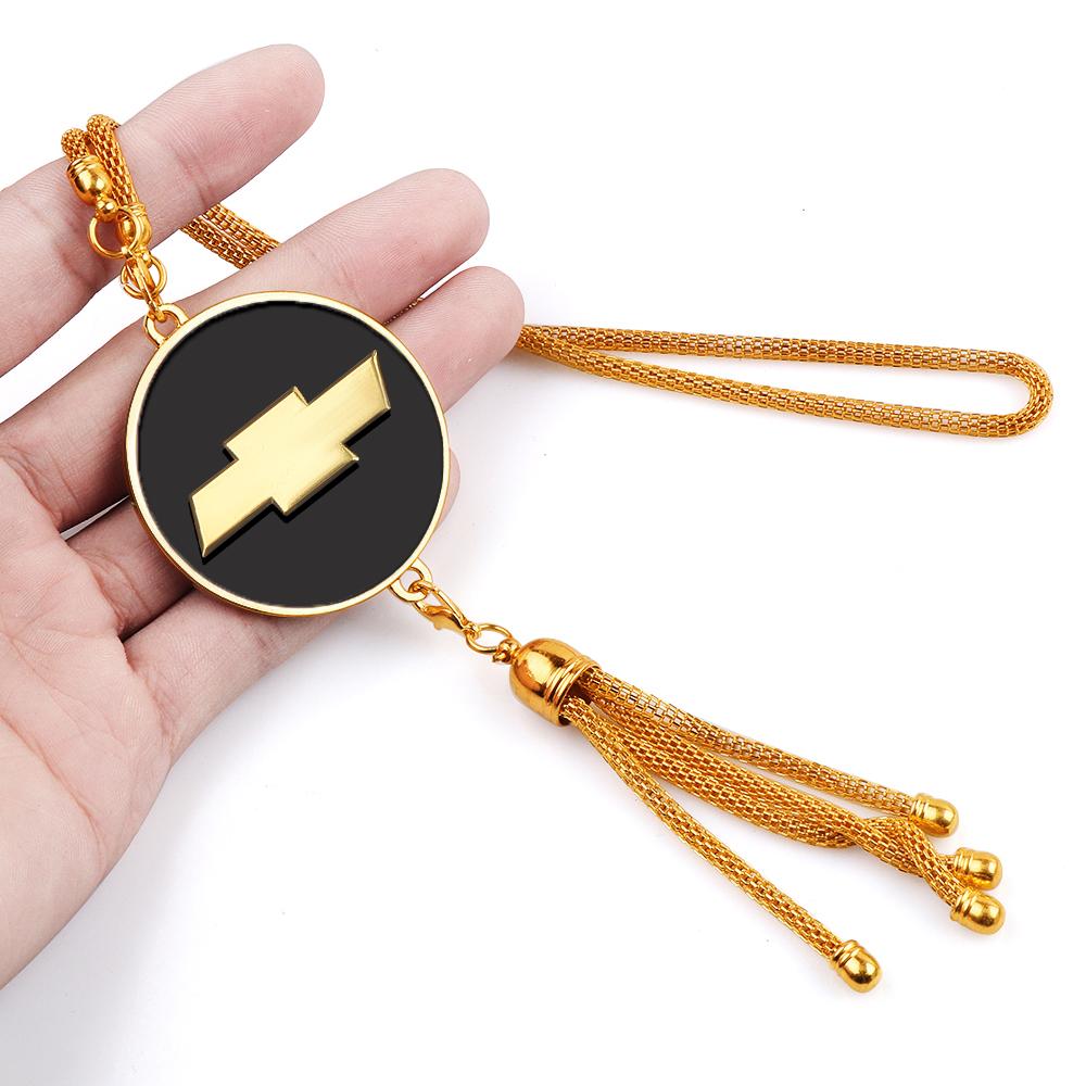 Car Badge Pendant Auto Rearview Mirror Hanging Ornaments For Chevrolet Cruze Lacetti Sonic Spark Sail Aveo Cobalt Malibu Captiva