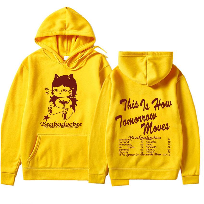 

Худи рэпера Beabadoobee с мультяшным принтом, повседневные оверсайз, высокого качества, панк, мужские пуловеры, уличная мода 3XL