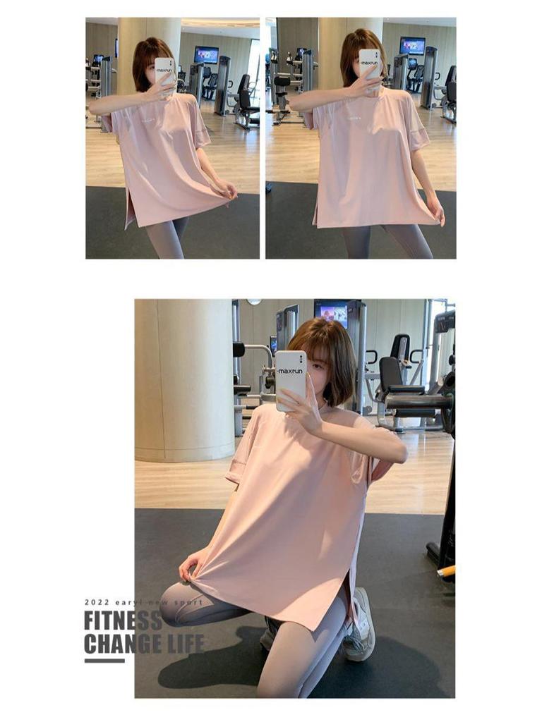 Women's Mesh Sport Top: Loose Fit, Quick-Dry Yoga and Running T-Shirt, Summer Thin Cardigan, Short Sleeve, Plus Size Fitness Apparel.