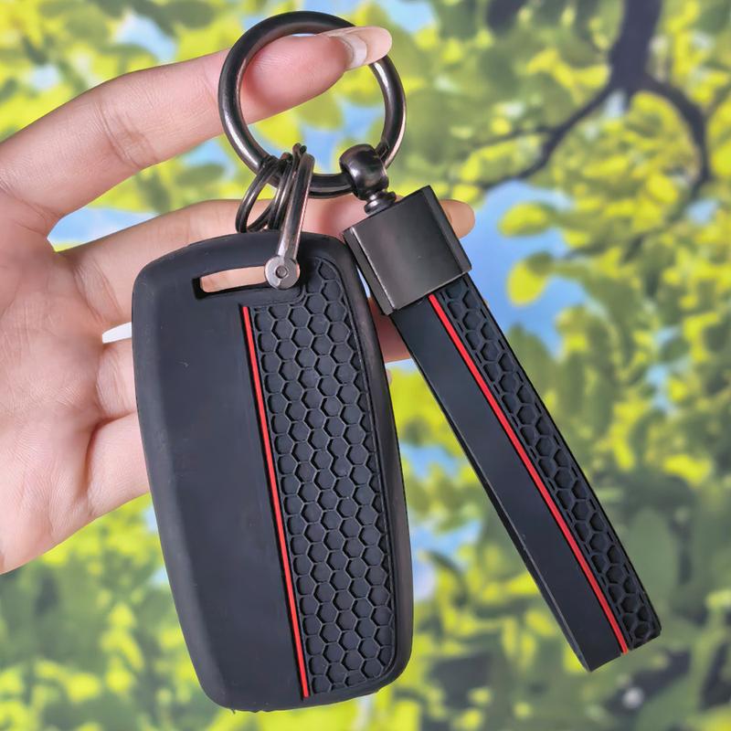 Non-slip Honeycomb Silicone Key Case With Keychain, Portable Protector For Suzuki Swift Grand Vitara SX4 S-Cross XL-7 Remote Key