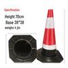 Reflective Rubber Traffic Cone - Safety Barrier & Warning Pile
