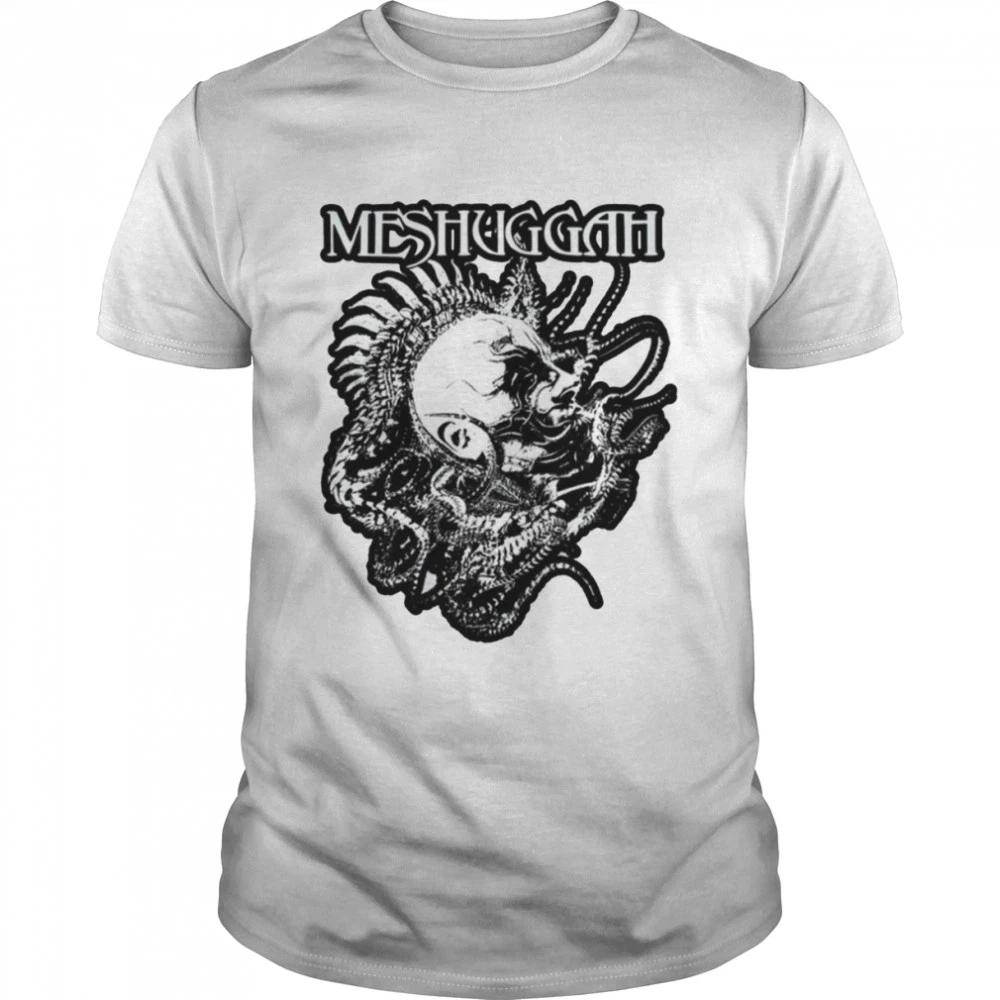 Meshuggah Symbol T-Shirt Short Sleeve Cotton White Men All Size S to 5XL L