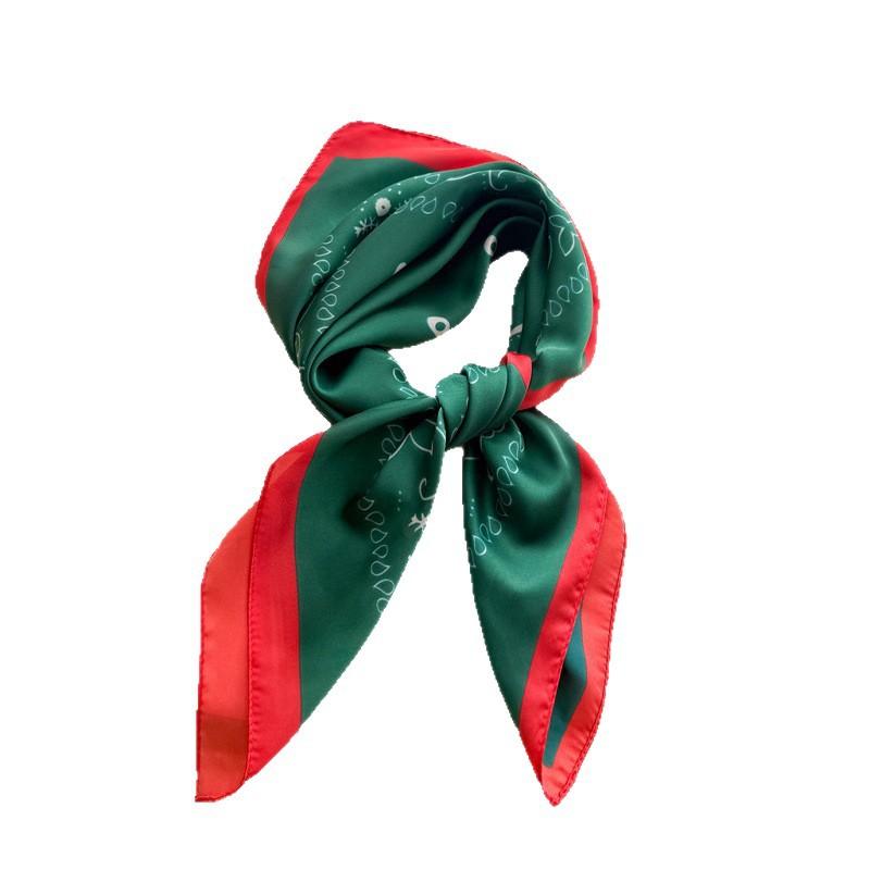 Ethnic style cashew nut simulation silk printing silk scarf small square scarf high-end shawl sunscreen neck scarf headscarf scarf