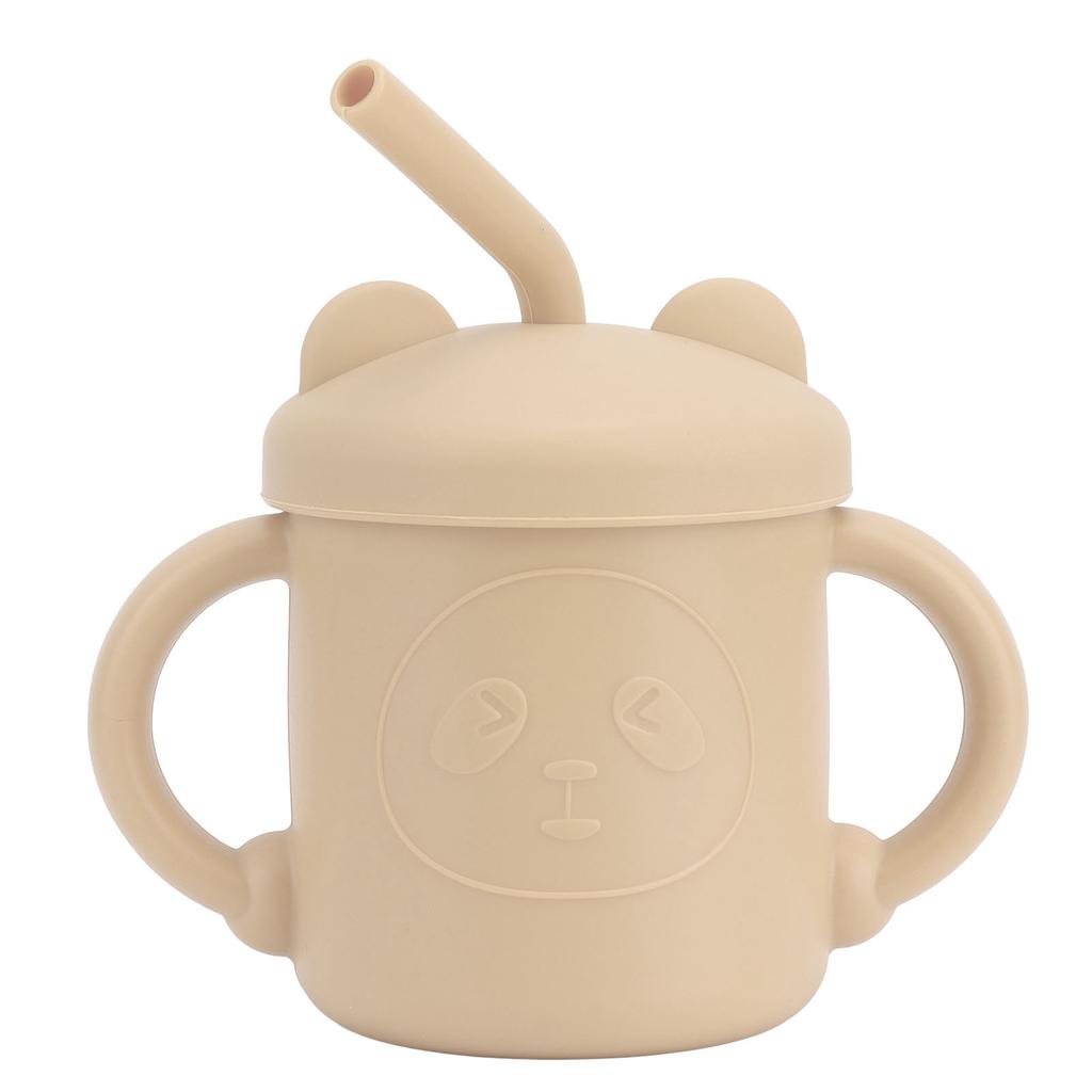 1 Pcs Silicone Sippy Cup Panda Pattern Baby Learning Training Cup Drop Resistant Silicone Sippy Cup