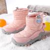 Winter Kids' High-Top Leather Snow Boots - Warm, Thick, Non-Slip Velvet Lining for Boys & Girls