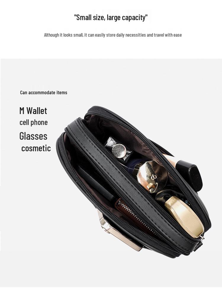 2025 Women's Quilted Crossbody Bag: Multi-Layer Embroidered Shoulder Bag for Moms