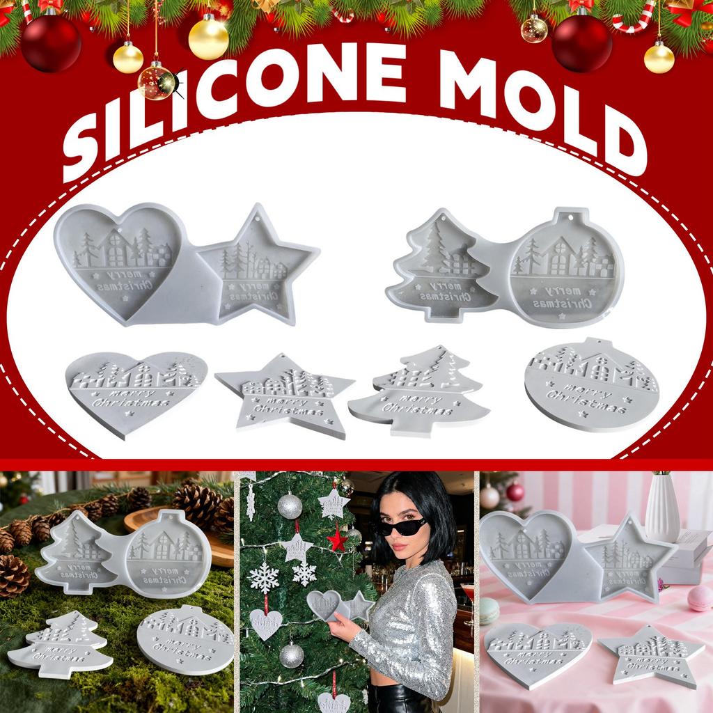 Christmas Silicone Molds, Jewelry UV Resin Molds, Necklace Keychain Molds, Cake Molds, And Fun Decorative Pendant Molds
