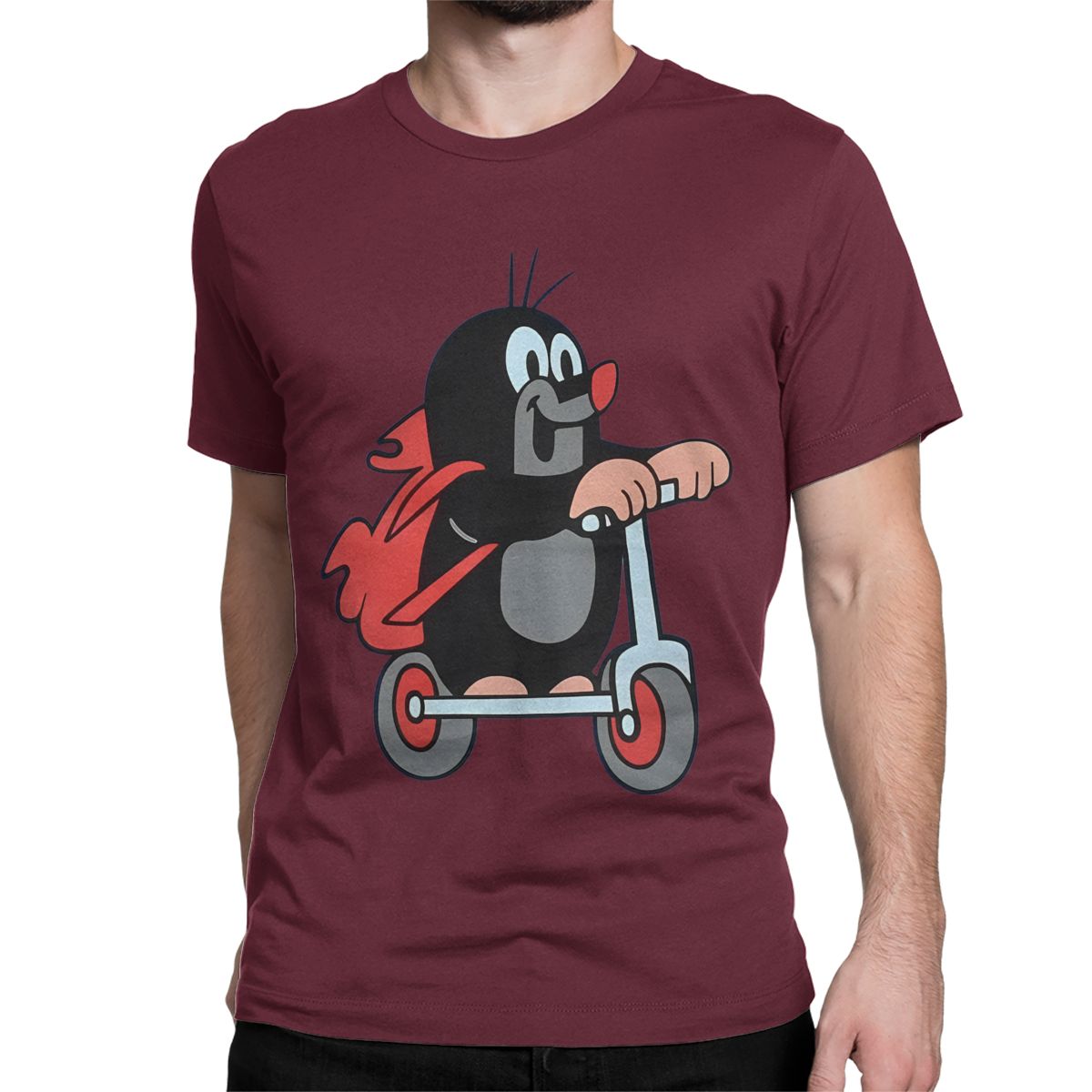 BenberFashion Coole De Kleine Muis Fiets T-shirts Mannen Vrouwen Ronde Hals Puur Katoen T-shirts Cartoon Vrienden Samen T-shirt Nieuwe Kleding 2XL