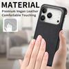For iPhone 17 Pro Max Case Litchi Texture Leather Coated PC Mobile Back Cover