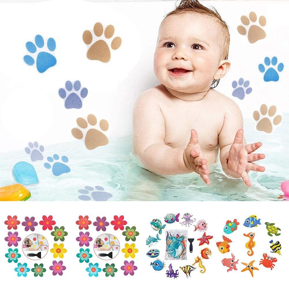 

Flower Non Slip Bathtub Pasters 3.99*3.93 Inch Cartoon Non-slip Sticker Bathroom 10pcs Small Flowers