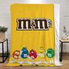 M&M's Lustige Decke für Sofas Luxuriöse Bettwäsche Strandtuch Bettdecken Charaktere Flauschig Kariert Wohnkultur Überwurf Knie Weich Nickerchen