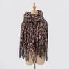 New fashion leopard print scarf women's winter versatile thickened imitation cashmere shawl dual-purpose scarf