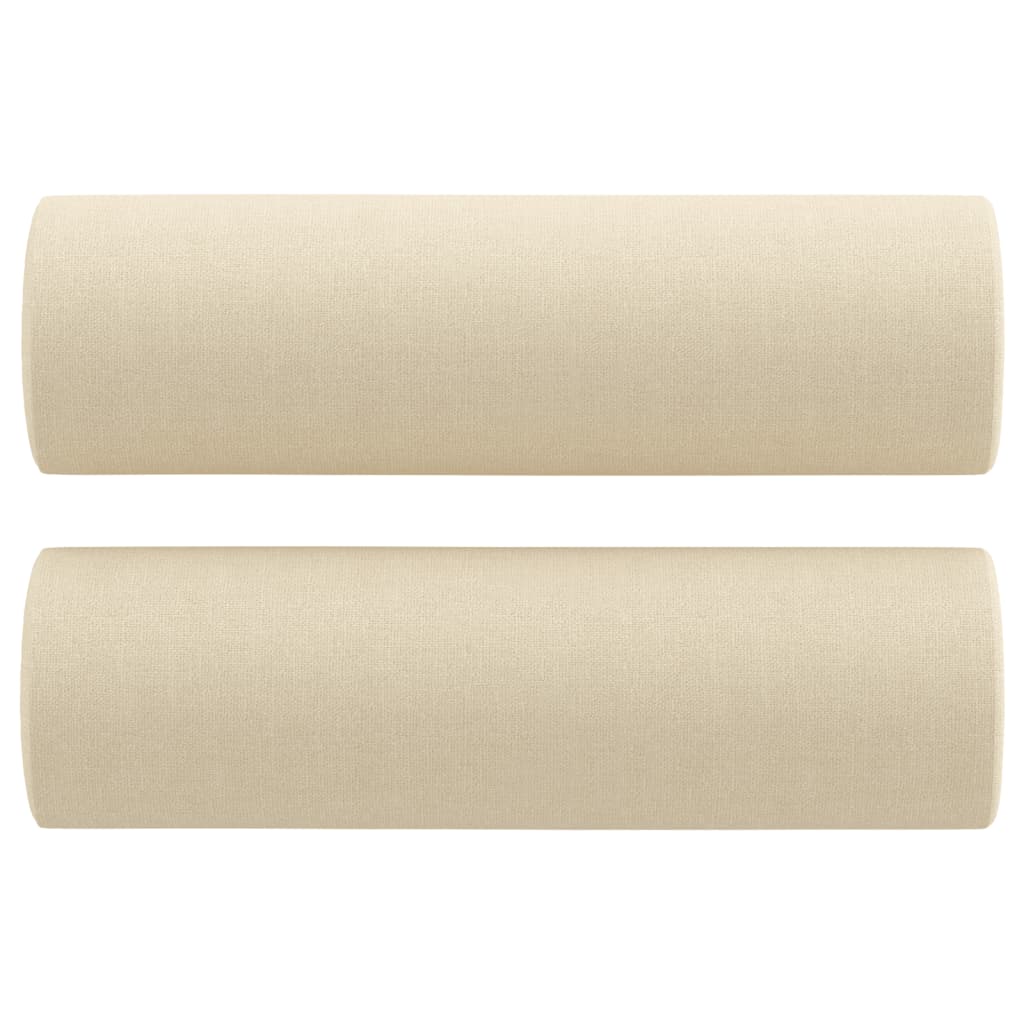 Vidaxl 2-Seater Sofa With Cushions, Cream, 140 Cm, Fabric