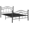 Vidaxl Bed Frame, Black, Metal, 120 X 200 Cm