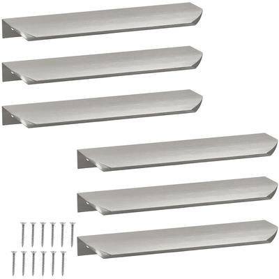 Uchwyt Meblowy Krawędziowy Nowoczesny Aluminium Srebrny 180 Mm 4 Sztuk