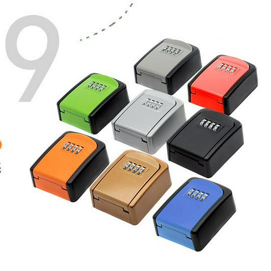 Temporary Key Storage Box for Construction Sites and Dorms with Anti-Theft Lock and Peephole