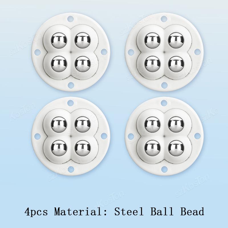 1Pcs Non Punching Adhesive Furniture Ball Universal Pulley Household Mobile Base Accessories Trash Can Bottom Small Wheel