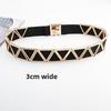 Fashion Metal Triangle Splicing Design Women Slim Waist Belt For Long Dress And Special Occasions